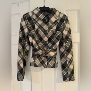 Vintage Fillmore American Rock wool cropped belted jacket. Size small. EUC